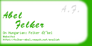 abel felker business card